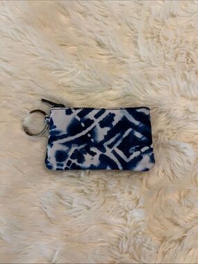 Vera Bradley Blue Tie-Dye Patterned Key Pouch